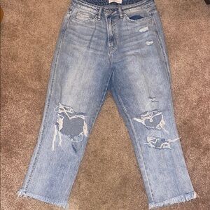 Distressed Light Blue Jeans